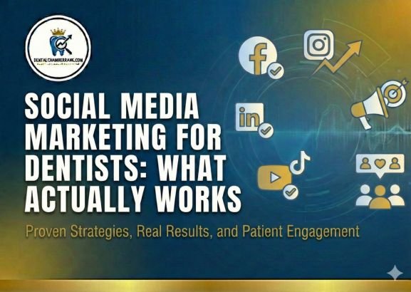 text based image of Social media marketing for dentists
